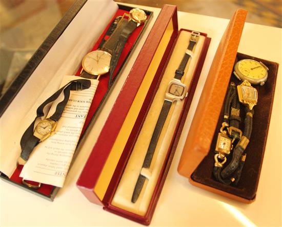 Zenith trench-style watch (a.f) & 7 various ladies & gents wristwatches